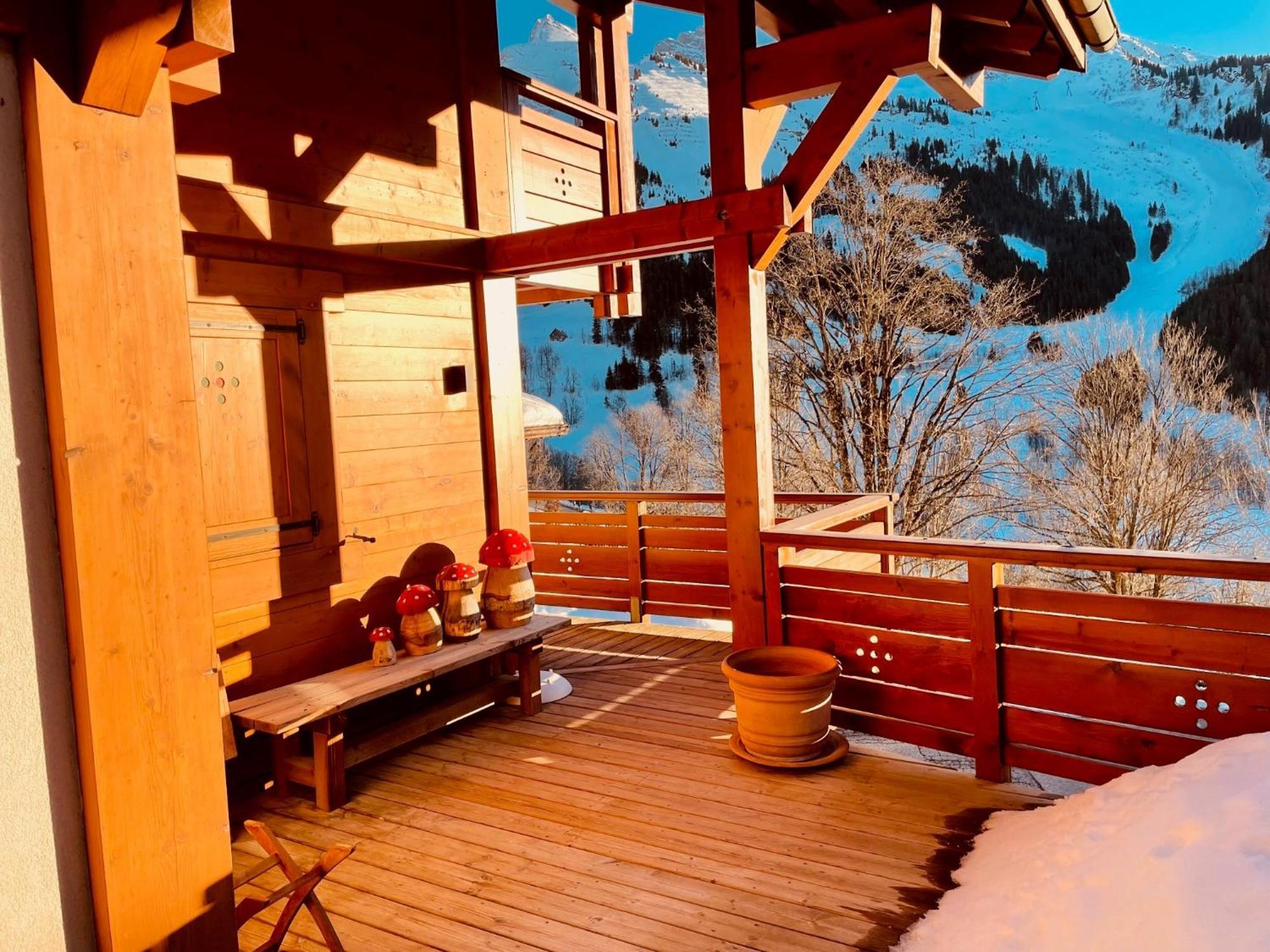 Cosymontagne - Le Chalet - 3Ch - 8 Pers- Terrasse Sud, Magnifique Vue La Clusaz Exterior foto